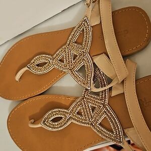 Sparkly flip flops